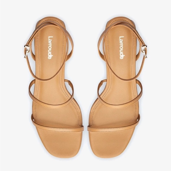 Larroudé Gio Sandal In Tan Leather - Picture 5 of 12